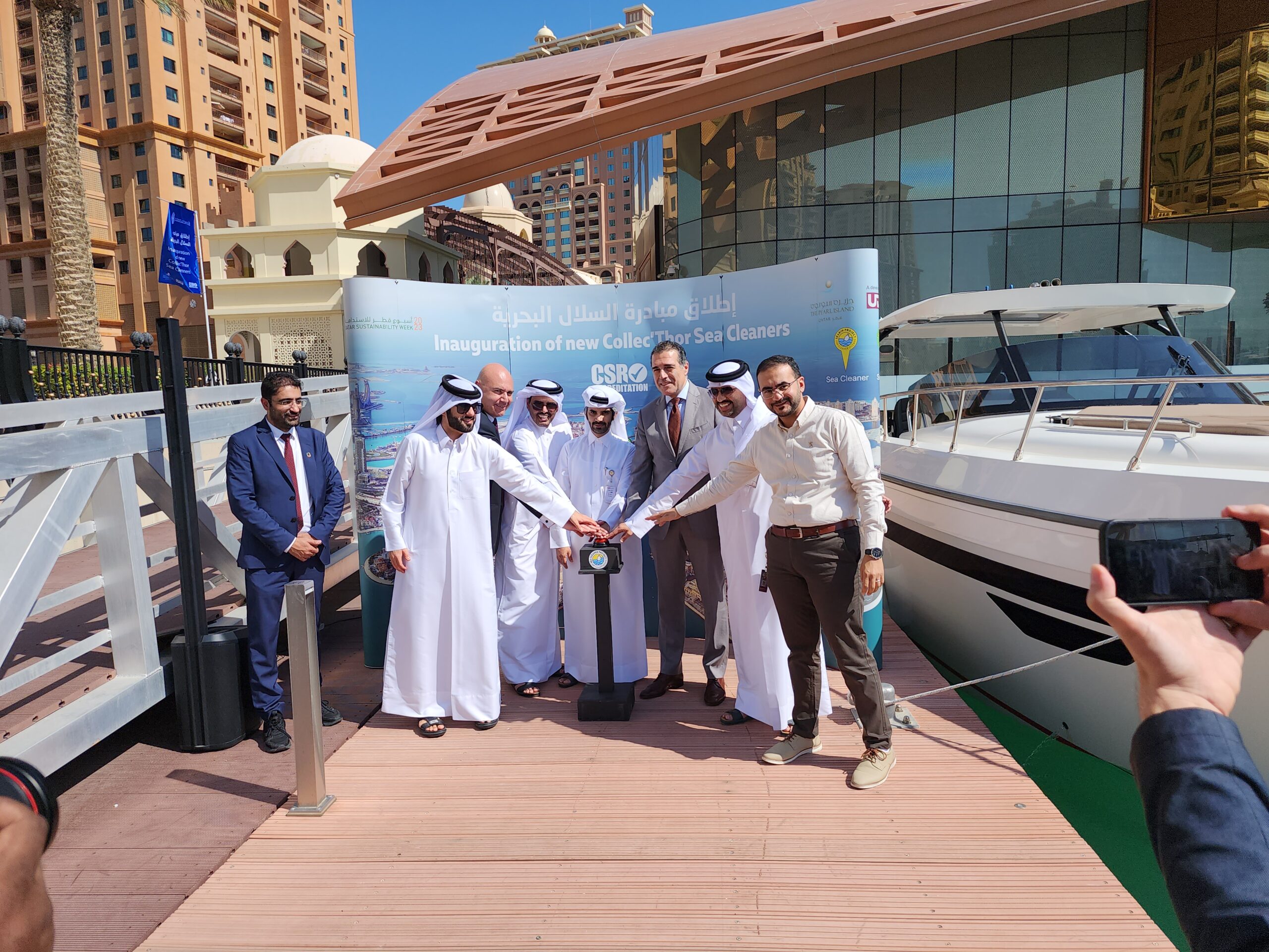 Teqroniqh technical team and environmental monitoring equipment