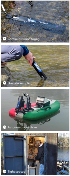 Water quality monitoring equipment on site
